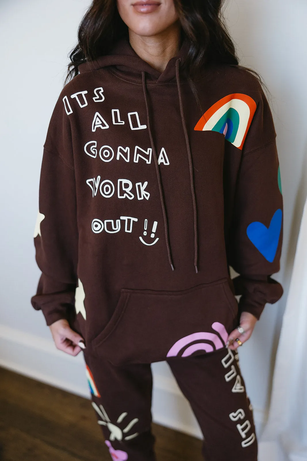 It's All Gonna Work Out Sweatpants - Brown